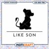 Stylish Like Son Silhouette Design for SVG PNG Print