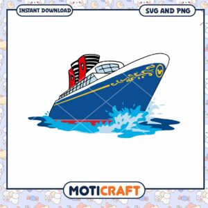 Stylish Cruise Ship SVG Design for Instant Download