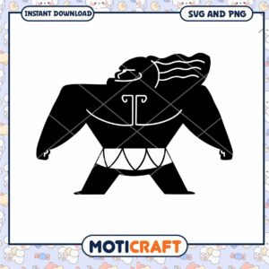 Strong Hero Silhouette SVG Instant Download for Crafts