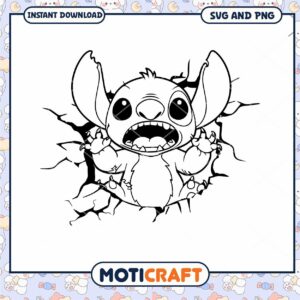 Stitch Breaking Through Wall SVG Design for Crafts Stitch Breaking Through Wall SVG Design for Crafts