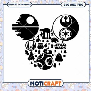 Star Wars Themed SVG Design for Instant Download Art