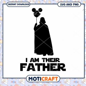 Star Wars Father with Mickey Balloon SVG Instant Download