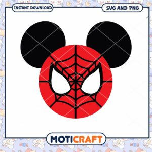 Spiderman Mickey Mouse SVG Design for Instant Download