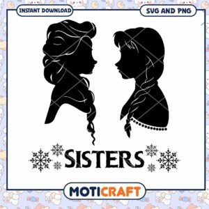 Sisters Silhouette SVG Bundle for Crafting and Décor
