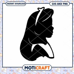 Silhouette Princess Design SVG for Craft Projects Download