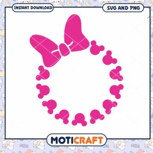 Pink Bow and Mouse Head SVG for Fun Craft Projects