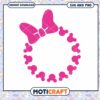 Pink Bow and Mickey Mouse SVG Clipart for Crafts