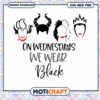 On Wednesdays We Wear Black SVG Design for Decals