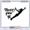 Never Grow Up Inspirational SVG Design for Crafts