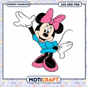Minnie Mouse SVG Vector Art for Instant Download Printable