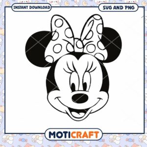 Minnie Mouse SVG File for Kids Crafts and Projects