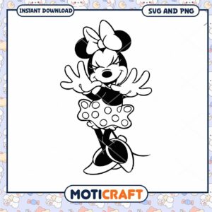 Minnie Mouse SVG Cute Printable Design for Crafting
