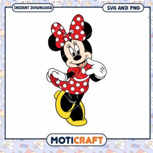 Minnie Mouse SVG Cute Polka Dot Design for Crafting