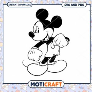 Mickey Mouse SVG Vector Art for Instant Download Design