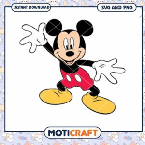 Mickey Mouse SVG Instant Download Cartoon Character Art