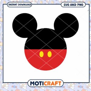 Mickey Mouse SVG Icon Download for Fun Craft Projects