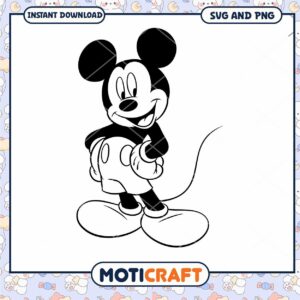 Mickey Mouse SVG Fun Outline for Craft Projects Download