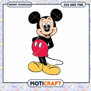 Mickey Mouse SVG Cute Character for Instant Download Design