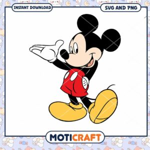 Mickey Mouse SVG Cute Cartoon Design Instant Download