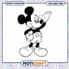 Mickey Mouse SVG Clipart Instant Download Black and White