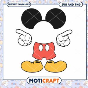 Mickey Mouse SVG Cut File for Crafting and Design Use