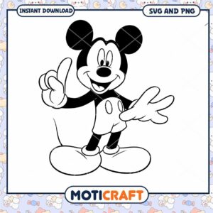 Mickey Mouse SVG Clipart for Craft Projects Download