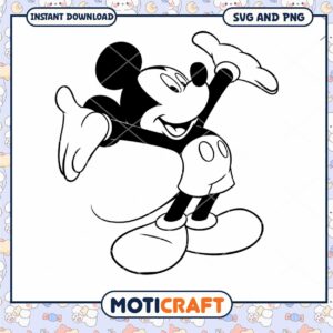 Mickey Mouse SVG and PNG Art for Instant Download Fun