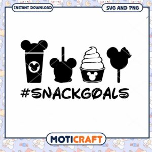 Mickey Mouse Snack Goals SVG Instant Download Design