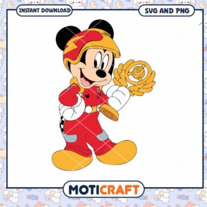 Mickey Mouse Racer SVG Download for Kids Fun Design