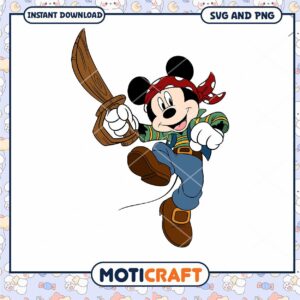 Mickey Mouse Pirate SVG Download for Crafting Projects
