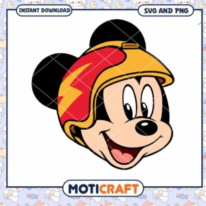 Mickey Mouse Helmet SVG File for Instant Download Art