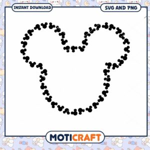 Mickey Mouse Heart SVG Design for Instant Download Fun