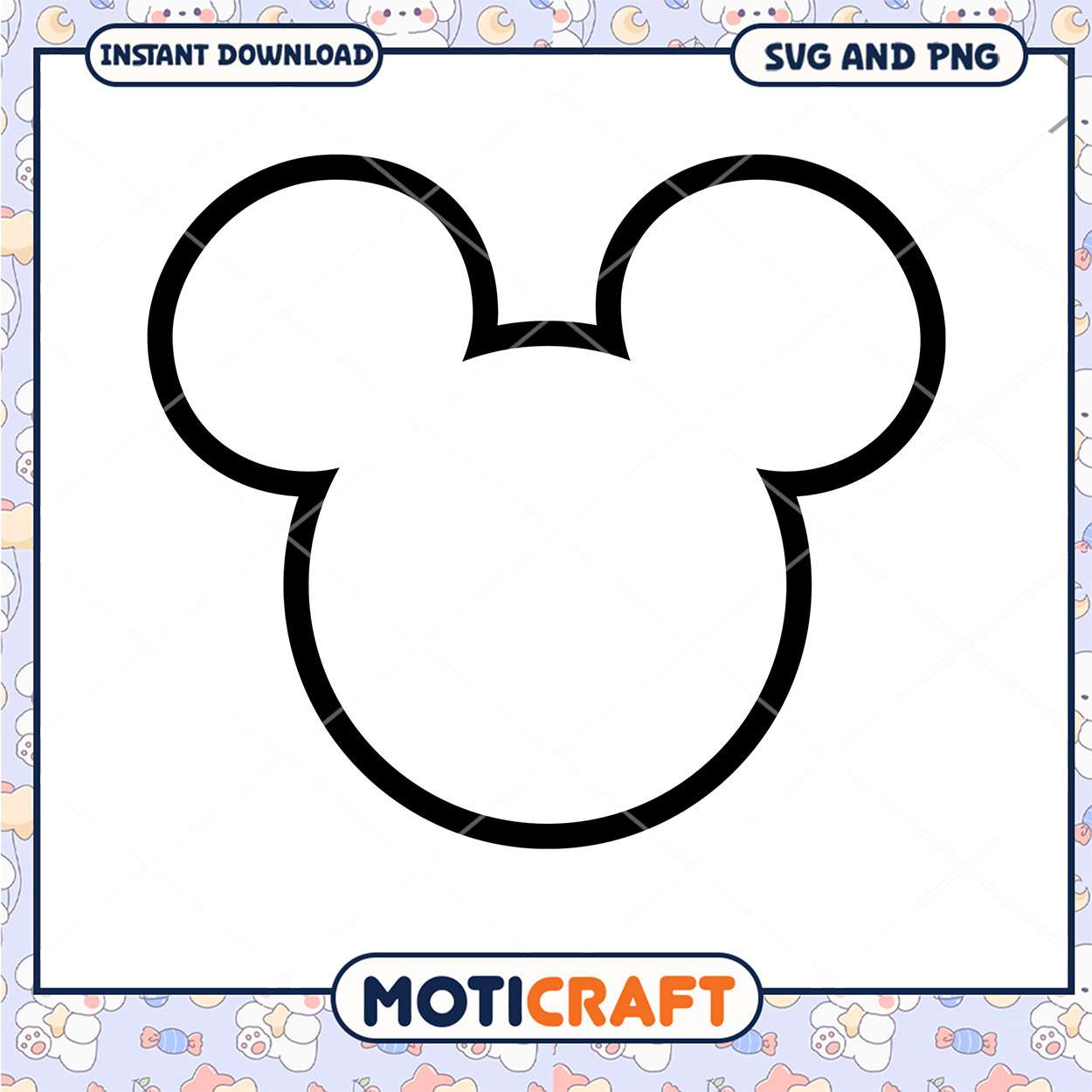 Mickey Mouse Head SVG Design for Craft Projects Download Mickey Mouse Head SVG Design for Craft Projects Download