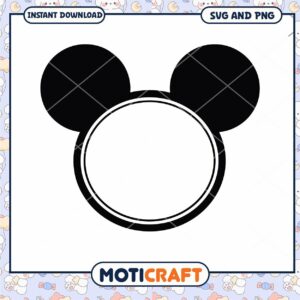 Mickey Mouse Head SVG Frame for Creative Projects