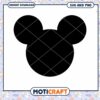 Mickey Mouse Head Silhouette SVG Instant Download Design