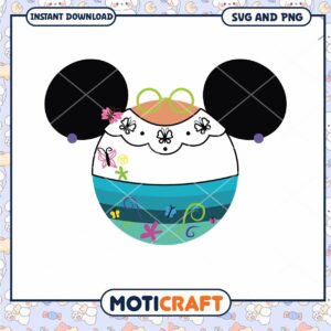 Mickey Mouse Floral SVG Design Instant Download File
