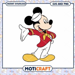 Mickey Mouse Fun Navy Sailor SVG Instant Download Art
