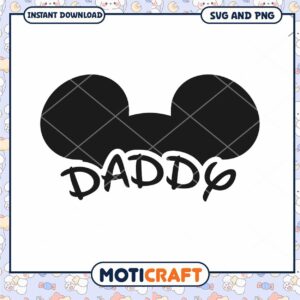 Mickey Mouse Daddy SVG Cut File for Creative Projects