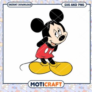 Mickey Mouse Cute Character SVG Instant Download File