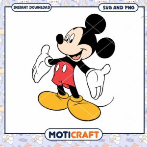 Mickey Mouse Classic SVG and PNG Instant Download File
