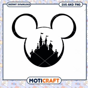 Mickey Mouse Castle SVG Outline for Instant Download Mickey Mouse Castle SVG Outline for Instant Download
