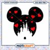 Mickey Mouse Castle Hearts SVG Digital Download Design 2 Mickey Mouse Castle Hearts SVG Digital Download Design