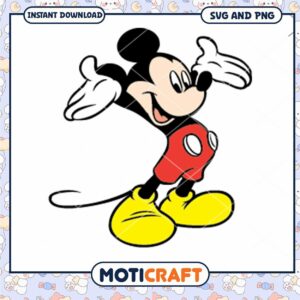 Mickey Mouse Cartoon SVG Design for Instant Download