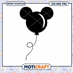Mickey Mouse Balloon SVG Cute Party Decoration Clipart Mickey Mouse Balloon SVG Cute Party Decoration Clipart