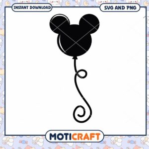 Mickey Balloon Cute SVG Design for Kids Crafts Mickey Balloon Cute SVG Design for Kids Crafts