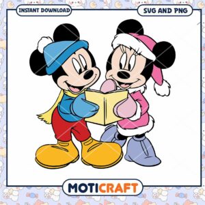 Mickey and Minnie Holiday Cheer SVG Instant Download Mickey and Minnie Holiday Cheer SVG Instant Download