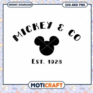 Mickey and Co SVG Design Established 1928 Downloadable Art