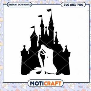 Mermaid Castle Silhouette SVG Instant Download Design