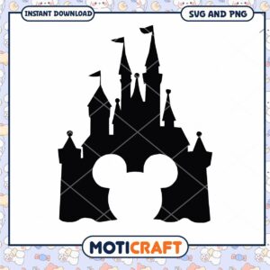 Magical Castle SVG Design with Mouse Ears for Crafts Magical Castle SVG Design with Mouse Ears for Crafts