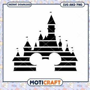 Magical Castle Silhouette SVG for Crafting Projects